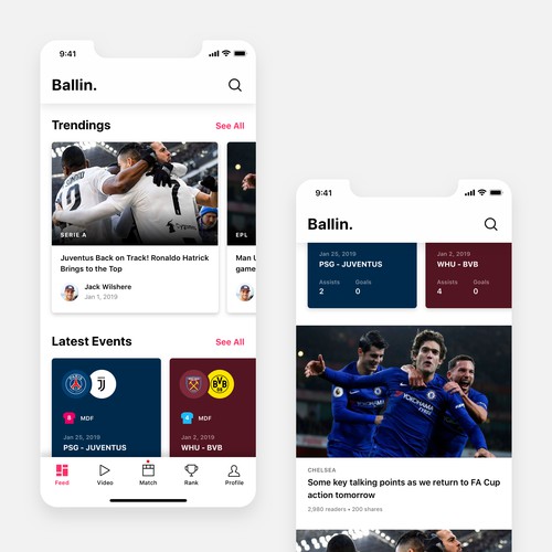 Design for Football App