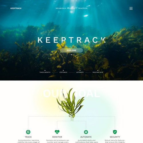 Keeptrack website design