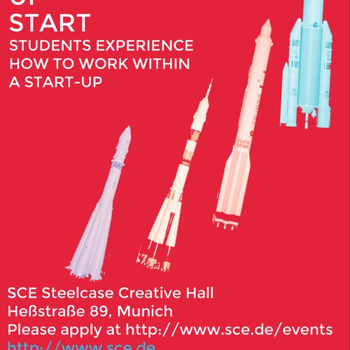 Create a Poster/Flyer for an event with startups/students: "Weekend Up Start"