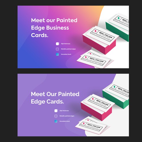 Painted Card , Banner ad .