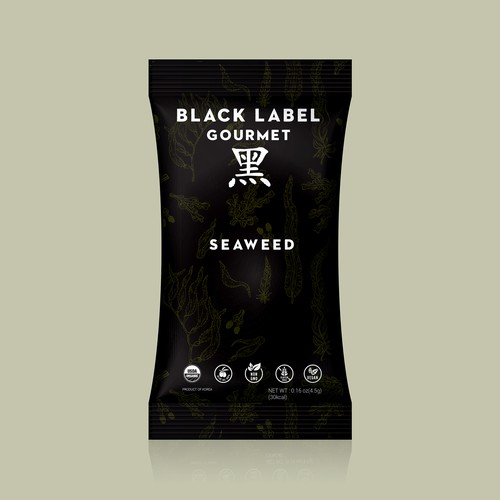 Black Label Gourmet-Seaweed Package Design