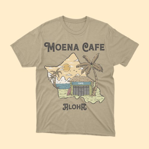 Moena Cafe T-shirt Design
