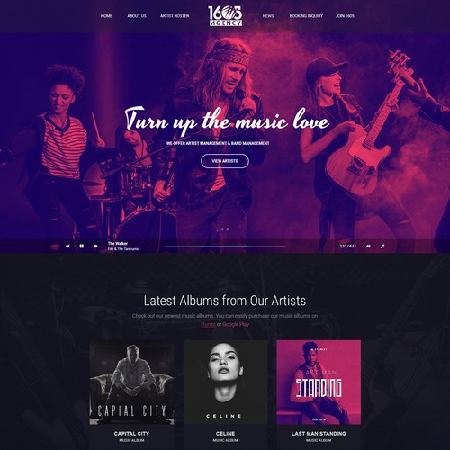 Artist Website Design
