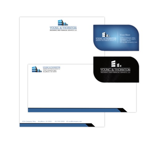 Create the next stationery for Young & Thornton Insurance and Financial Services, LLC