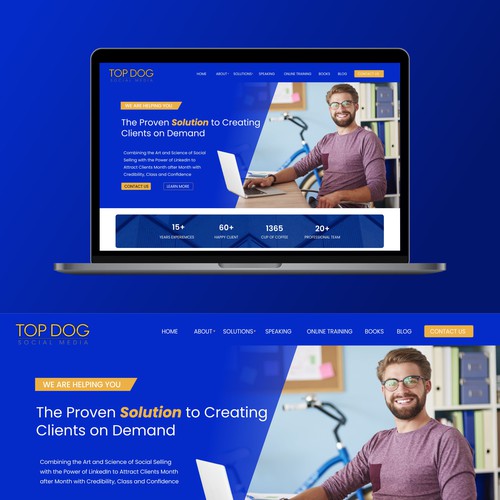 Web Page Design for Top Dog Social Media