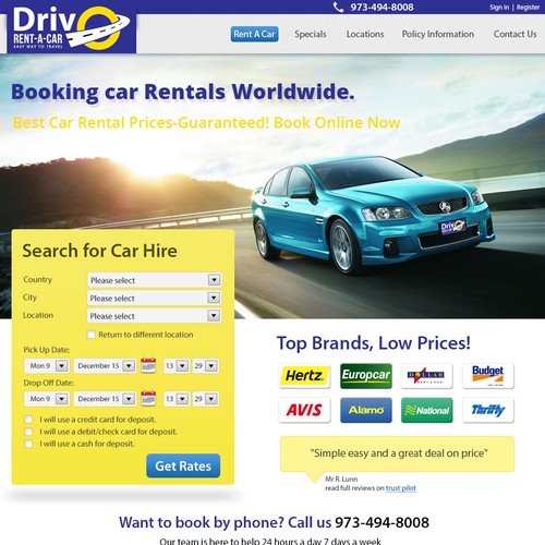 Create the next website design for drivo