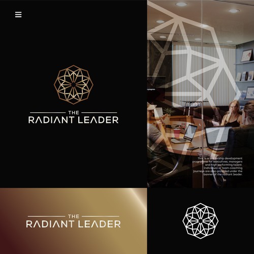 luxury radiant leader logo business design concept ideas for management and consulting