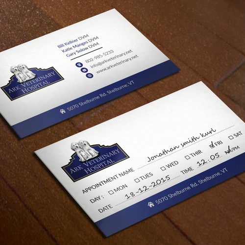 Veterinary Hospital Business Card design