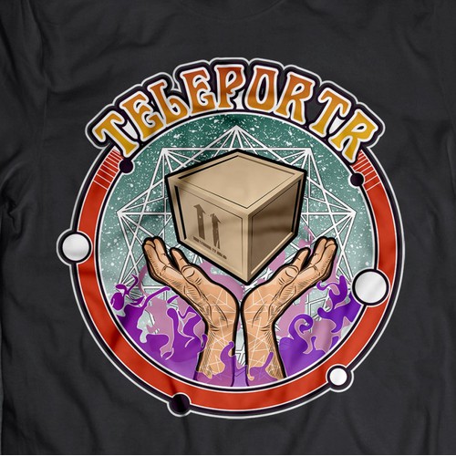 Tshirt design for "teleportr"