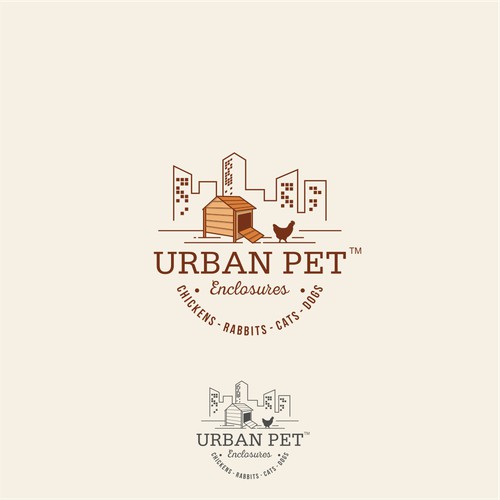 Simple & Clever Logo for “Urben Pet Encolsures”