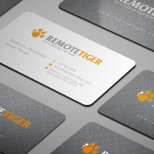 Business Card for RemoteTiger