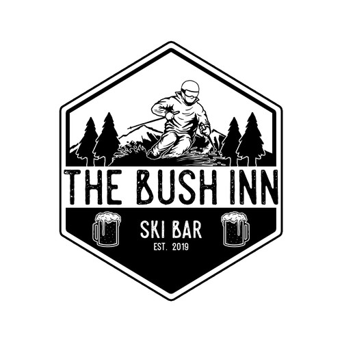 vector logo for The Bush Inn Ski Bar