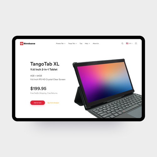Drawing Tablet Landing Page - Tango XL