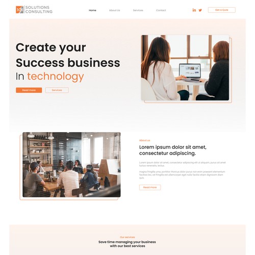 Web design for consulting company
