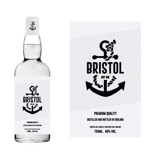 Innovative Label for New Premium Bristol Gin