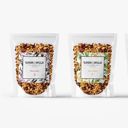 Lush and Wild - Granola branding design