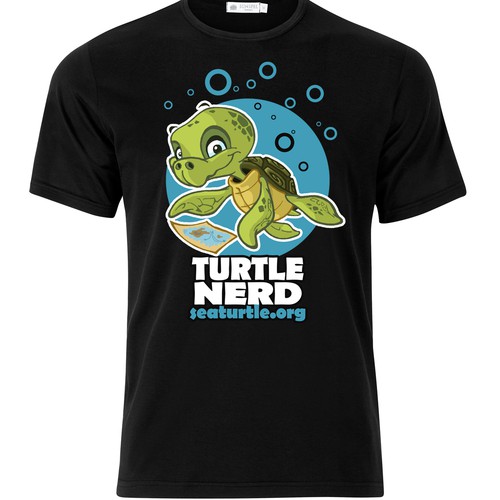 "Sea Turtle Nerd" T-Shirt Design