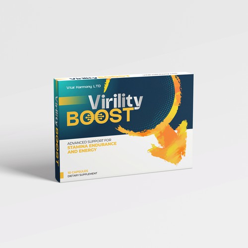 Virility Boost Supplement Packaging Design