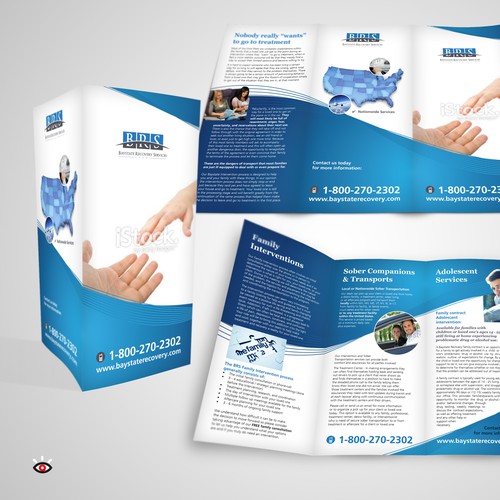 Create a professional visualy stimulating brochure to rebrand our company