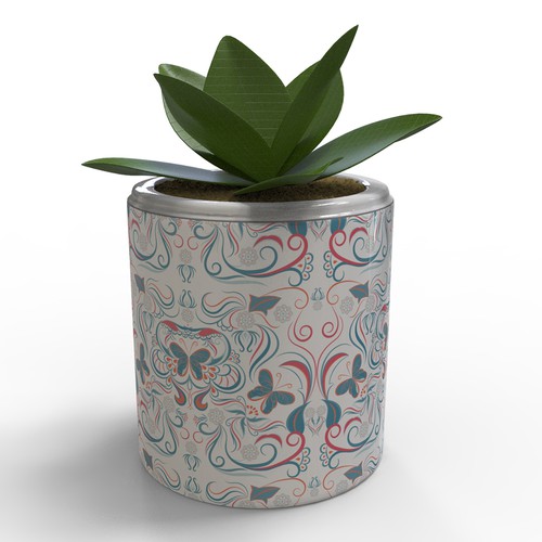 butterfly pattern for flowerpot