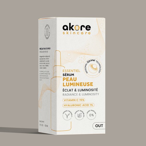AKORE SKINCARE - Design a serum case box that fits into a premium IN & OUT skincare system