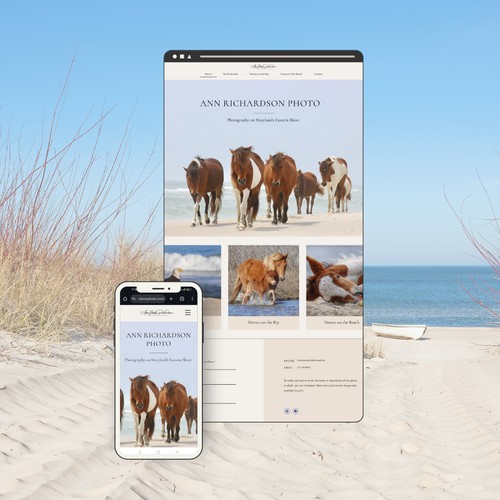 Wix Website for a Photographer in Maryland's Eastern Shore