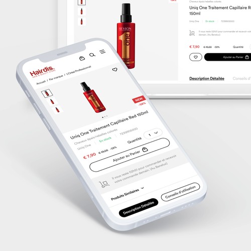 Modern UI/UX for Webshop Mobile/Desktop