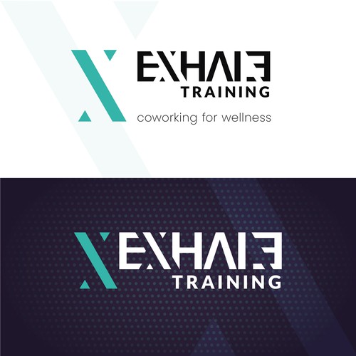 EXHALE Training - Fitness Center Logo Design