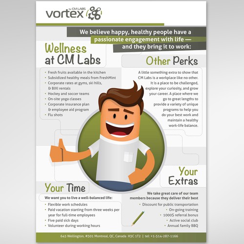 Brochure for wellness division in Vortex company