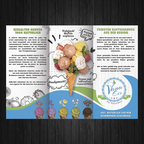 Trifold Brochure design for Ice cream