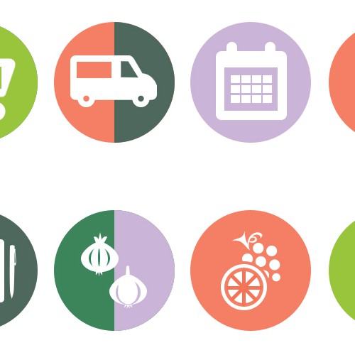Icons for Fresh food