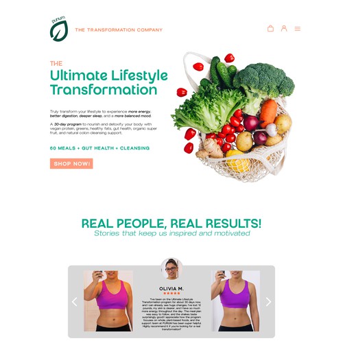 Purium UI/UX Website Design