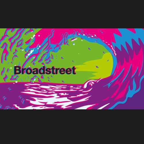 Surfer / Psychedelic Art. Title Slide for a Webinar