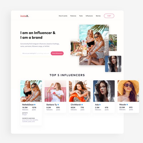 Instagram Influencer and Brand Search Website