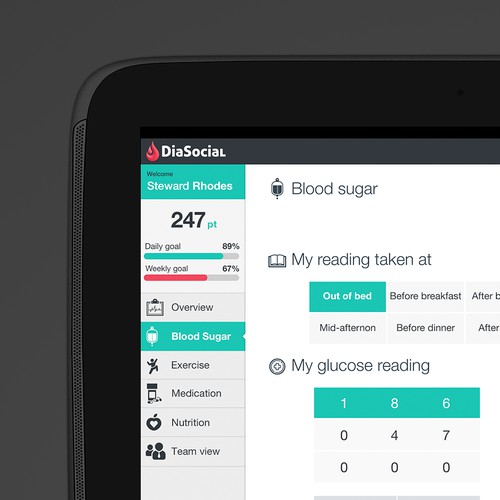 Design UI for our Cool Diabetes Gaming App