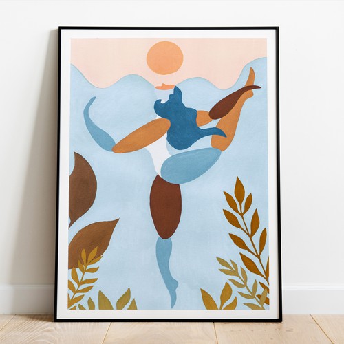 Yoga Illustration for art print