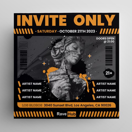 Ravehub Invite Only Flyer