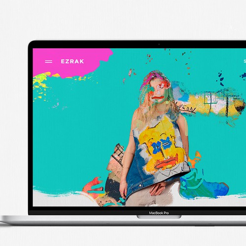 Colorful E-commerce prioritizing creativity and individuality for Ezrak