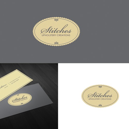 Create a fun yet sophisticated logo for Stitches Upholstery Creations