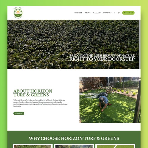 Website Refresh for Horizon Turf & Greens