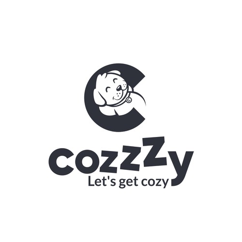 Cozzy dog simple logo design