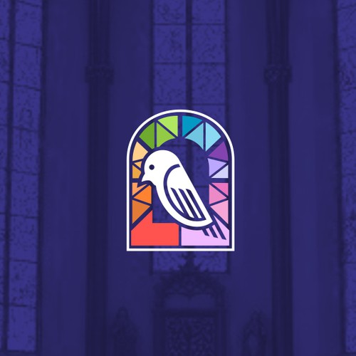 stained glass and dove