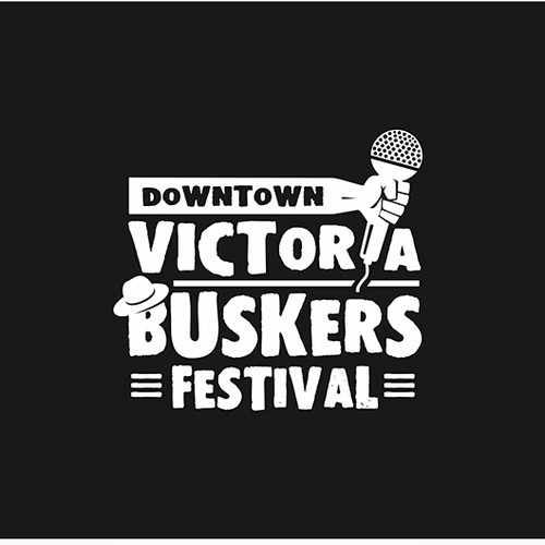 Logo concept for Downtown Victoria Buskers Festival