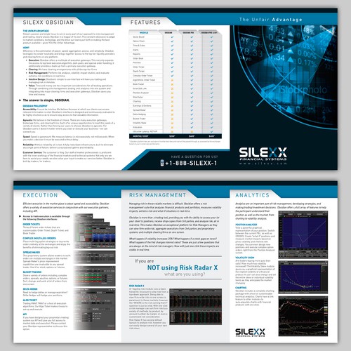 Create a brochure design for Silexx Financial Systems