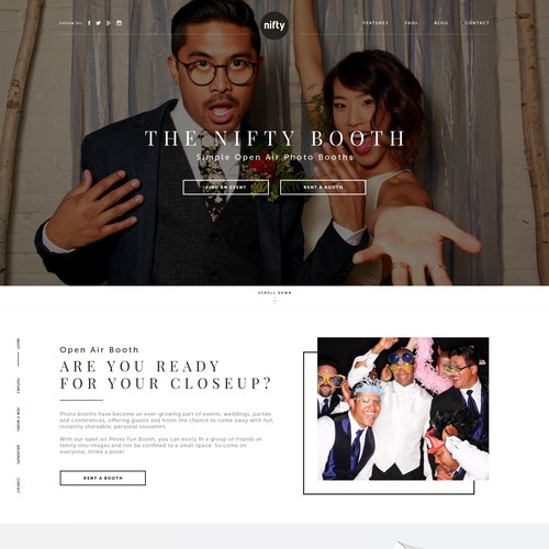 Create a new Wordpress theme for awesome new photo booth rental company