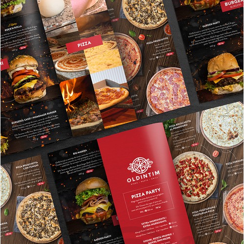 Food menu design for OLDINTIM