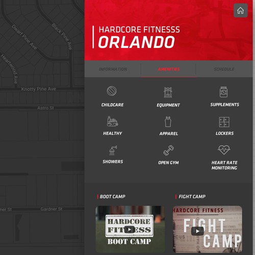 Hardcore Fitness Interactive Map