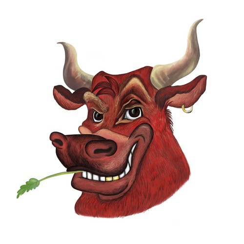 illustrated bull