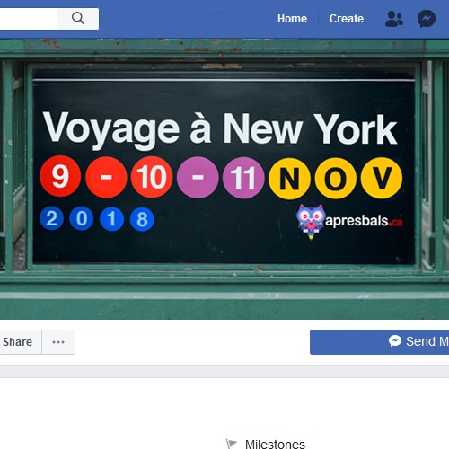 Facebook cover for an annual highschool trip