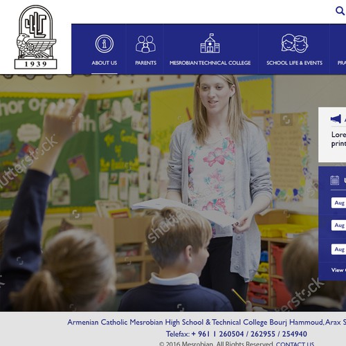 Create a Website Design For One of Our Schools